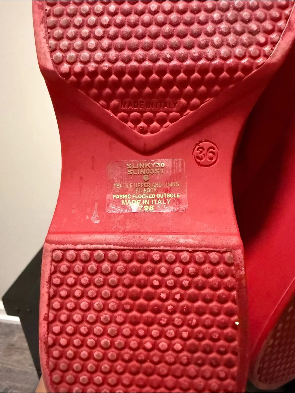Steve Madden Red Platform Slide Sandals